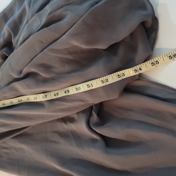 Dessy Collection Vivian Diamond 12 Grey Formal Maxi Dress Strapless Ruched Bust - Picture 10 of 10